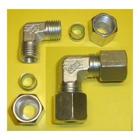 RACCORD GAZ COUDE Ø8MM A OLIVES