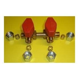 VANNE GAZ 2 VOIES VK2-8M-sans écrous, bicones et raccord d'obturation